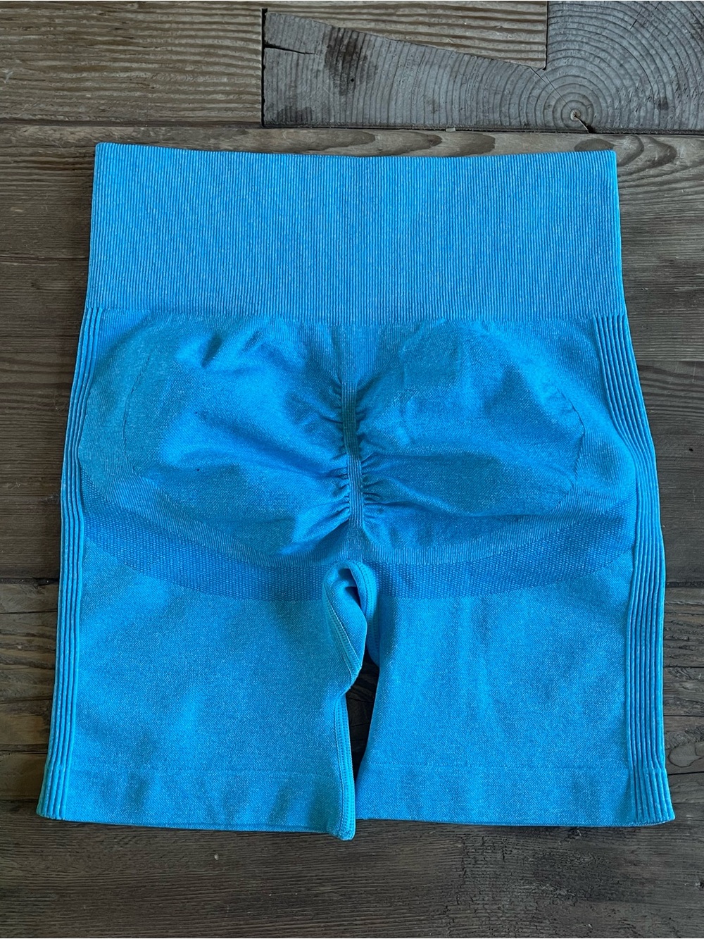 Seamless Scrunch Butt Biker Shorts Bright Blue XS